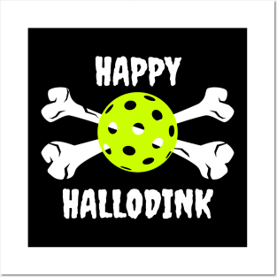 Halloween Pickleball Hallodink Funny Pickleball Posters and Art